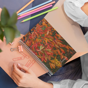 Orange Sourwood Autumn Leaves Botanical Notebook