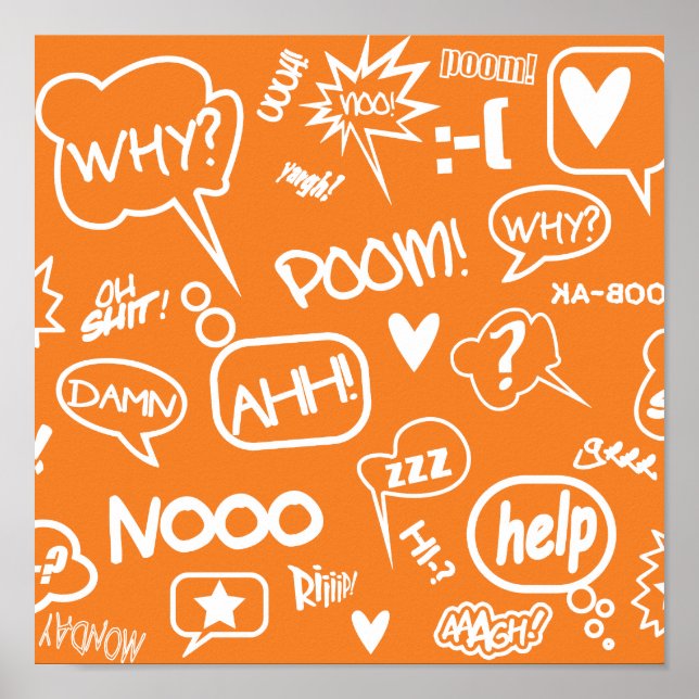 orange speech bubbles poster 02 (Front)
