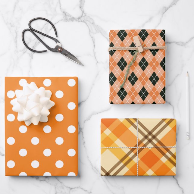Orange Spender  Wrapping Paper Sheet (Front)