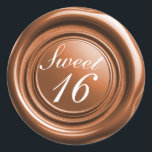 Orange Spice Candle Wax Seal Drip Sweet 16 Wedding<br><div class="desc">customise with any text.</div>