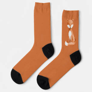 Orange Spice Fox Socks