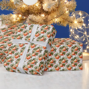Orange Spice: Orange & Gold Wrapping Paper