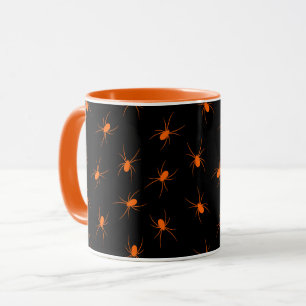 Orange Spider Elegant Vintage Halloween Mug