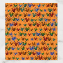 Orange Spider Spooky Funny Halloween Party