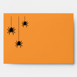 Orange Spiders and Lace Invitation Envelope