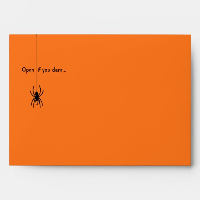 Orange Spiders Halloween Custom Envelope (Front)