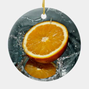 Orange Splash ornament