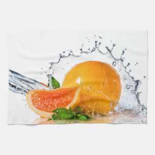 Orange Splash Tea Towel