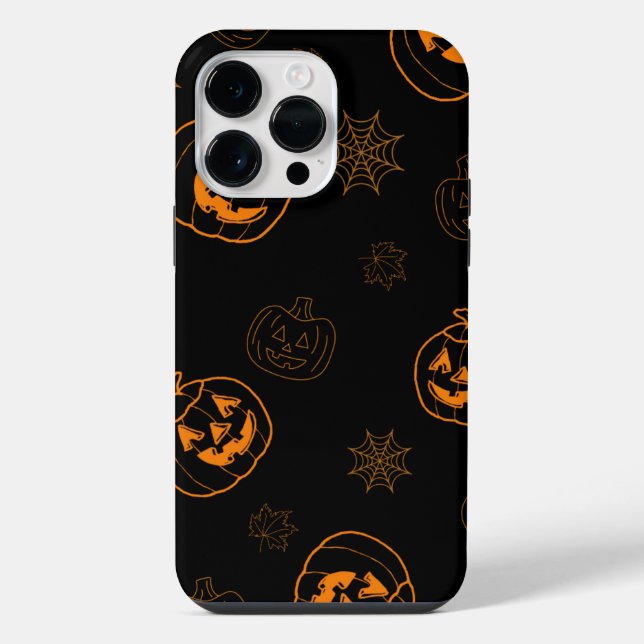 Orange Spooky Halloween iPhone Case (Back)