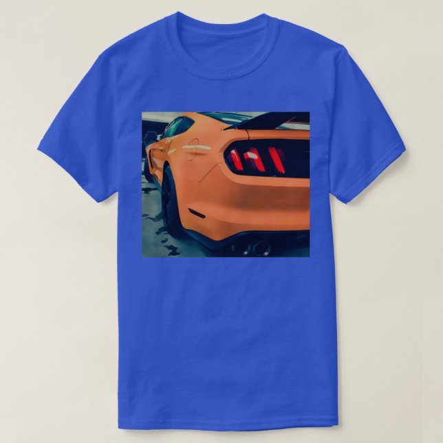 Orange Sports Car Tail Lights T-Shirt (Design Front)