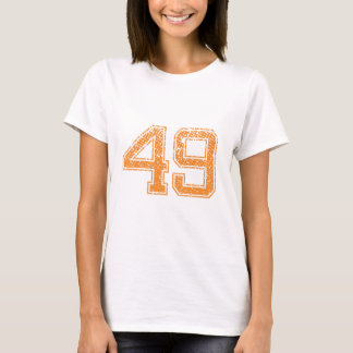 Orange Sports Jerzee Number 49.png T-Shirt