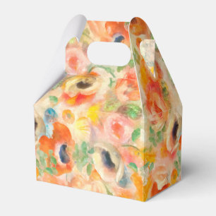 Orange Spring Flowers Favour Box