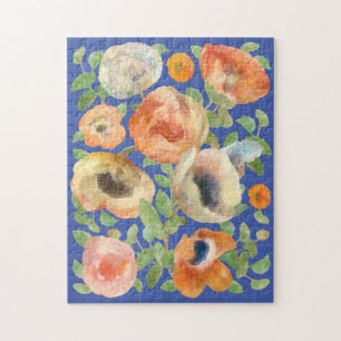 Orange Spring Flowers Jigsaw Puzzle