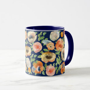 Orange Spring Flowers Mug