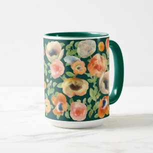 Orange Spring Flowers Mug