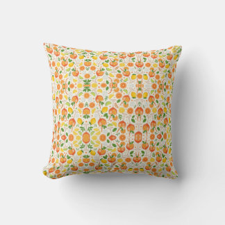 Orange Spritz Pattern Summer Cocktails Italian Ape Cushion