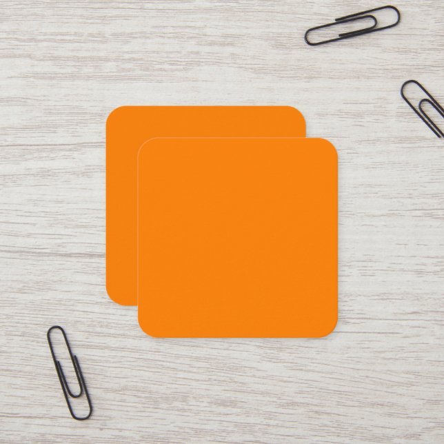 Orange Square Business Card (Front/Back In Situ)