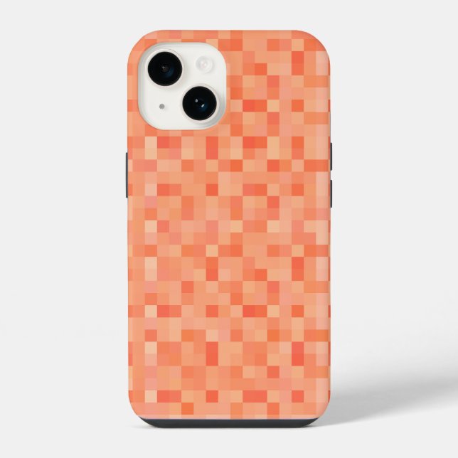 Orange Square Pixels  iPhone Case (Back)