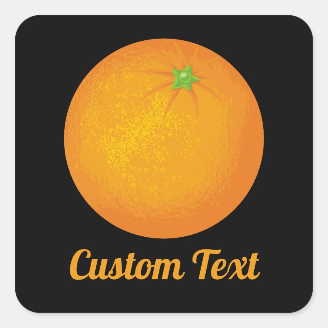 Orange Square Sticker (Front)