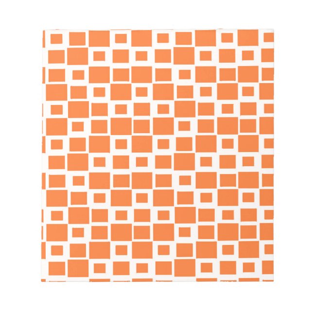 Orange Squares Pattern Notepad (Front)