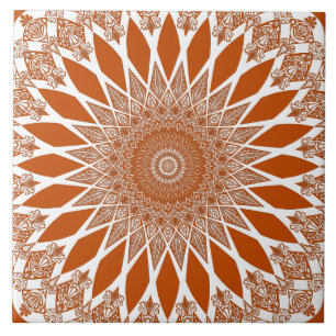 Orange Squirrel Tristyns Mandala Tile