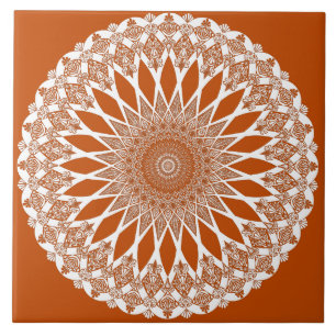 Orange Squirrel Tristyns Mandala Tile