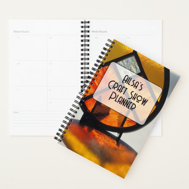 Orange Stained Glass Planner (Display)