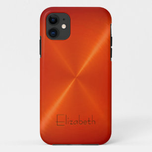 Orange Stainless Steel Metal Look Case-Mate iPhone Case