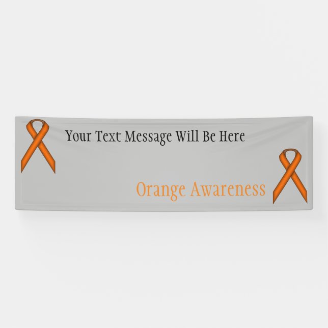 Orange Standard Ribbon Banner (Horizontal)