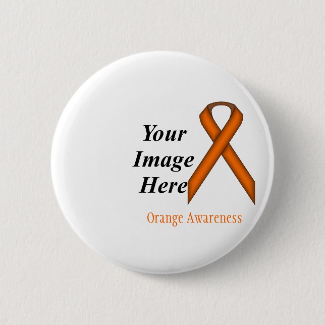 Orange Standard Ribbon by Kenneth Yoncich 6 Cm Round Badge (Front)