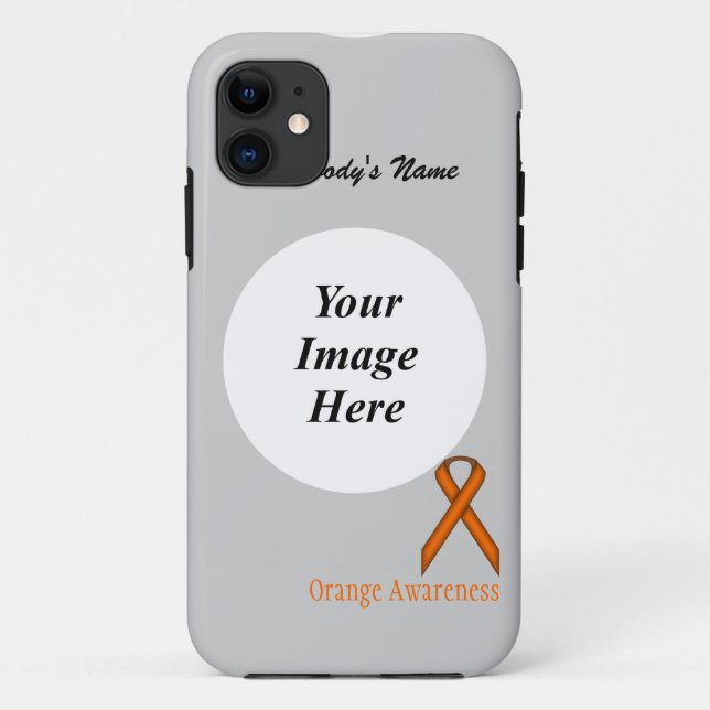Orange Standard Ribbon by Kenneth Yoncich Case-Mate iPhone Case (Back)