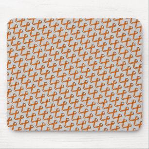 Orange Standard Ribbon by Kenneth Yoncich Mouse Mat