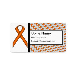 Orange Standard Ribbon Label