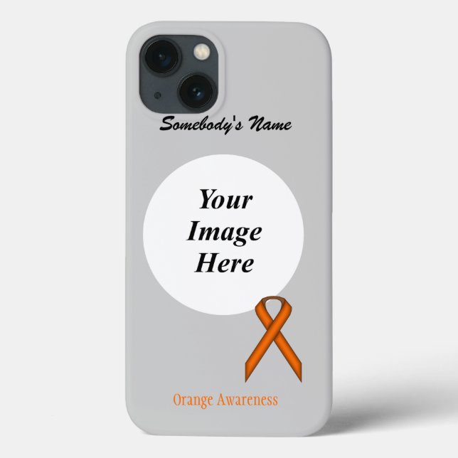 Orange Standard Ribbon Tmpl by Kenneth Yoncich Case-Mate iPhone Case (Back)