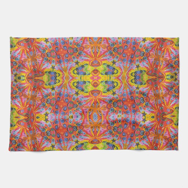 Orange Star Island 4 Tea Towel (Horizontal)