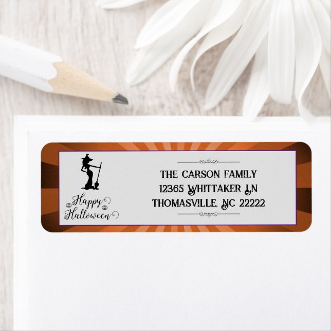 Orange Starburst Witch Halloween (Insitu)