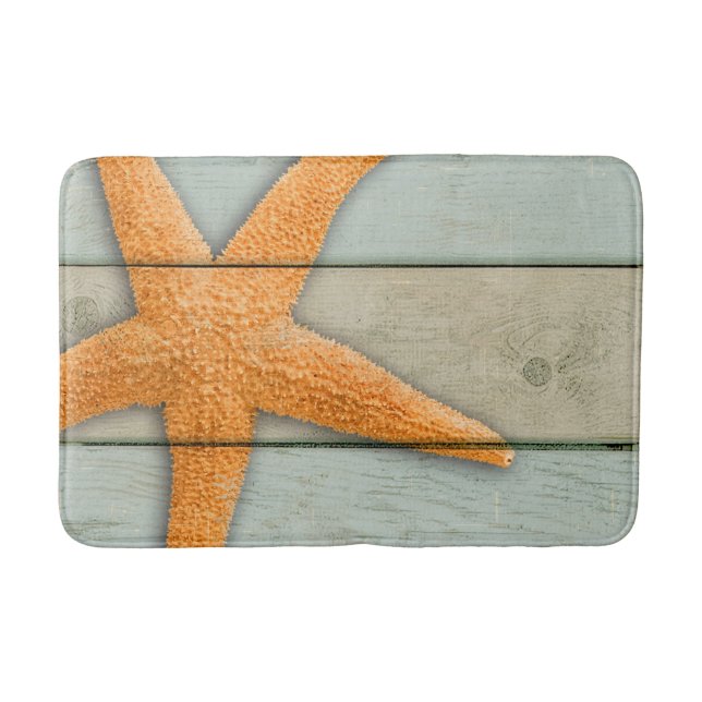 Orange Starfish Bath Mat (Front)