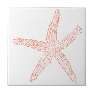 Orange Starfish Tile