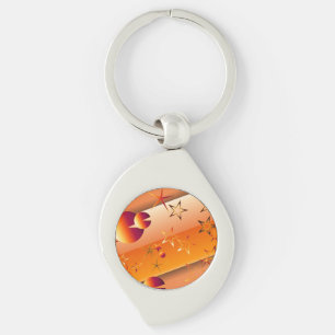 Orange Stars Keychain