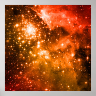 Orange Stars Poster