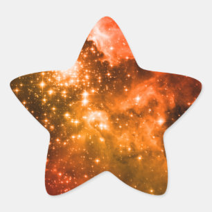 Orange Stars Star Sticker