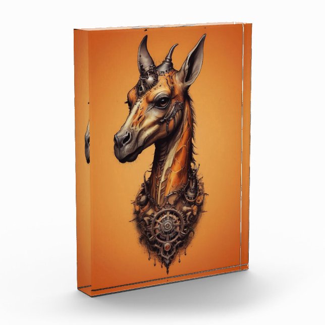 Orange Steampunk Giraffe, Photo Block (Left)