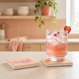 Orange Stone Coaster