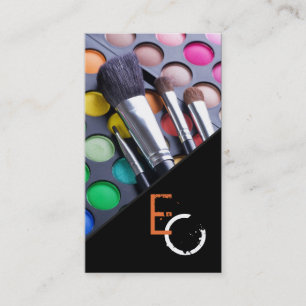 Orange Stripe Make Up Artist Palette Business Card