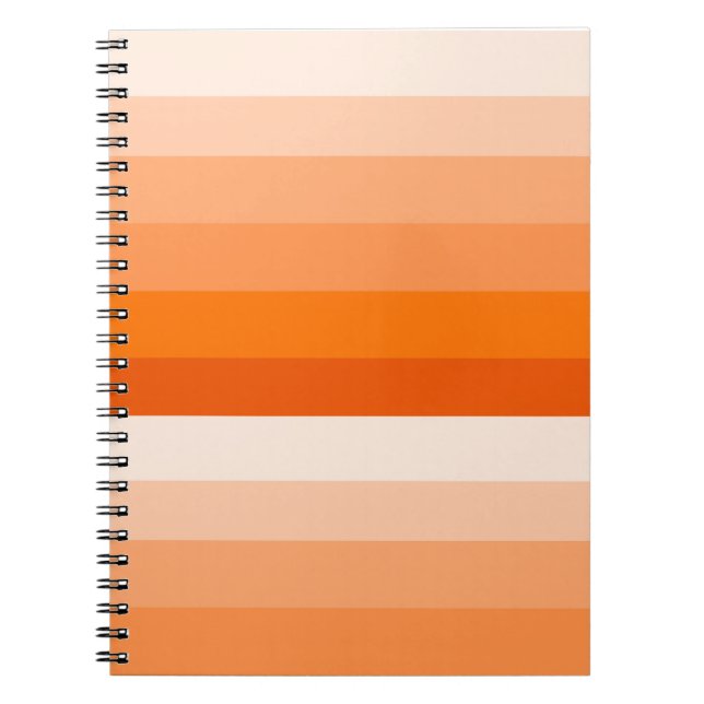Orange Stripe Spiral Notebook (Front)