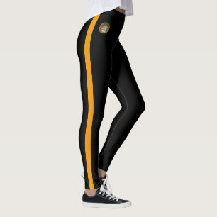 Orange Striped Both Sides Leggings JK 2024