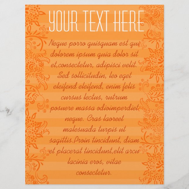 Orange Striped Swirled Flyer (Front)