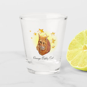 Orange Striped Tabby Cat is a Star Shot Glass