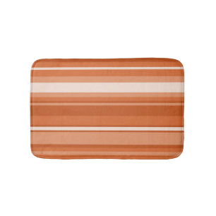 Orange stripes bath mat