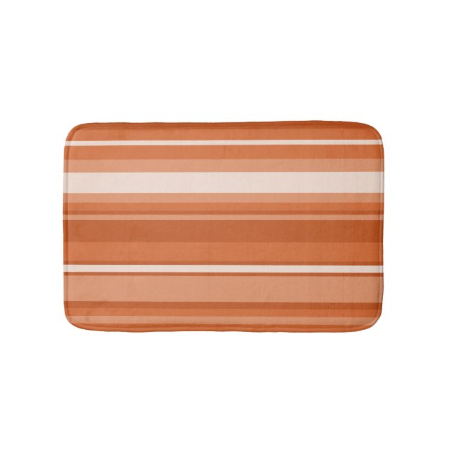 Orange stripes bath mat (Front)